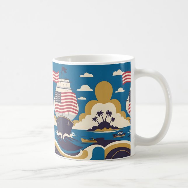 Taza De Café Idea de regalo divertida del día de Colón (Derecha)