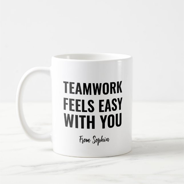 Taza De Café Idea de regalo gag para trabajar en equipo (Izquierda)