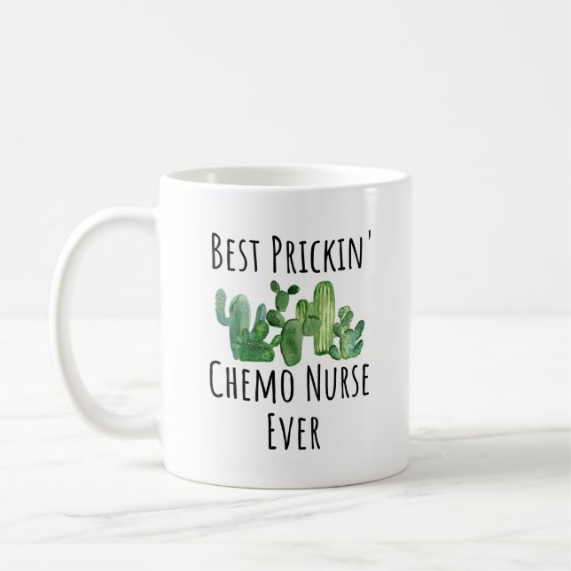 Taza De Café Idea de regalo para enfermera de oncología química (Izquierda)