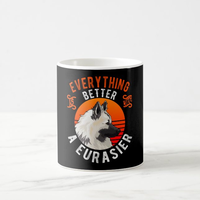 Taza De Café Idea de regalo para perros eurasier (Centro)