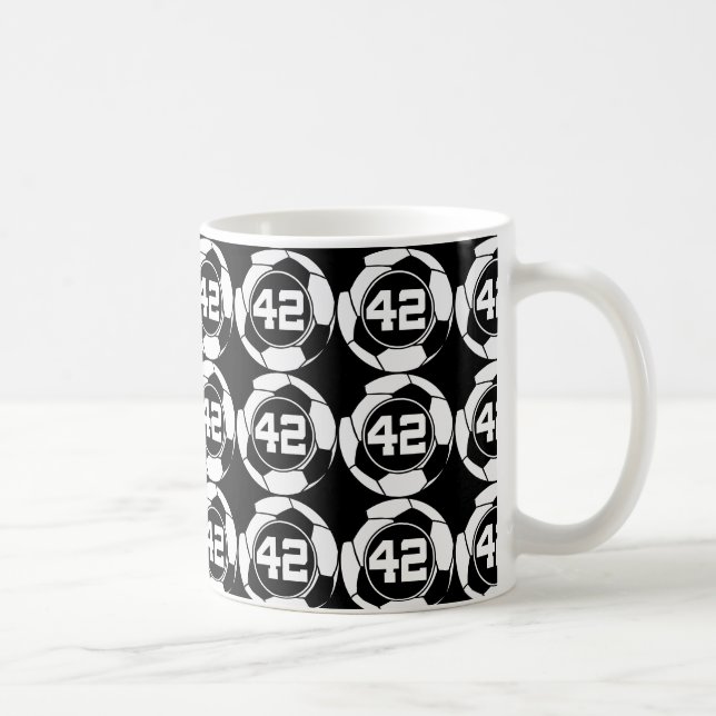 Taza De Café Idea del regalo del número 42 del jersey de fútbol (Derecha)