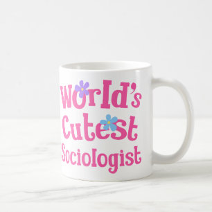 Taza De Café Idea del regalo del sociólogo para ella (mundos