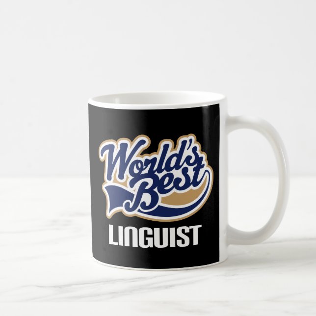 Taza De Café Idea del regalo para el lingüista (mundos mejores) (Derecha)
