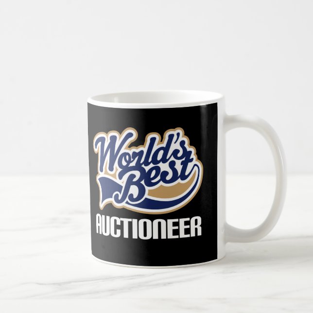 Taza De Café Idea del regalo para el subastador (mundos (Derecha)