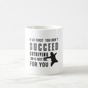 Taza De Café Idea divertida de regalo de paracaidismo ascension