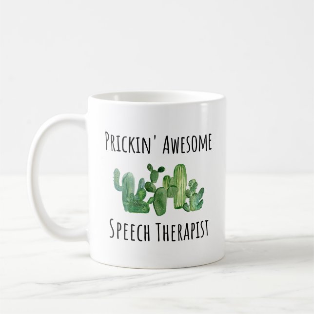 Taza De Café Idea divertida de regalo de terapeuta del habla (Izquierda)