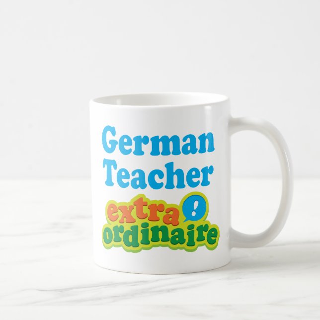 Taza De Café Idea Extraordinaire del regalo del profesor alemán (Derecha)
