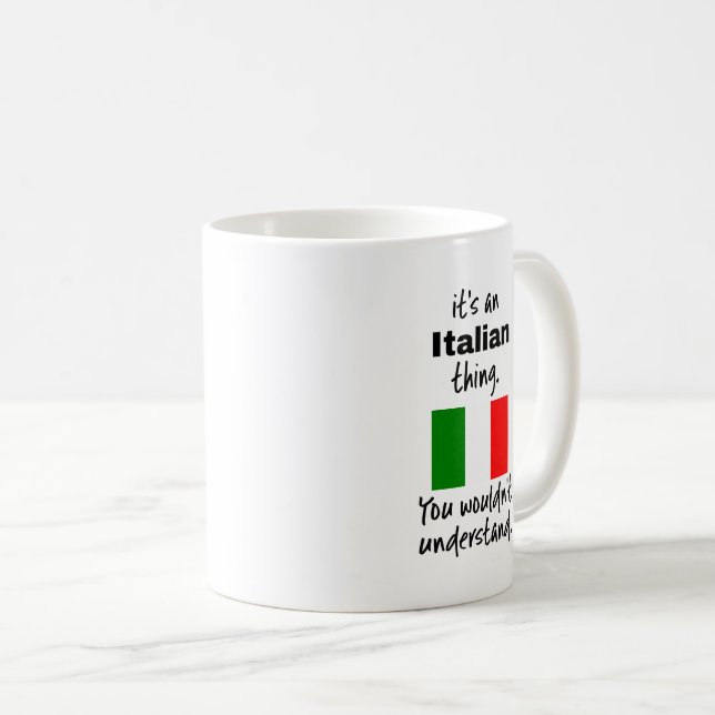 Taza De Café Idea Mug de regalo divertida de Italia (Anverso derecho)