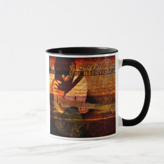 Taza de café ideal ilusoria del deslumbramiento