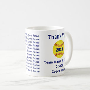 Taza De Café Ideas adaptables del regalo del coche del softball