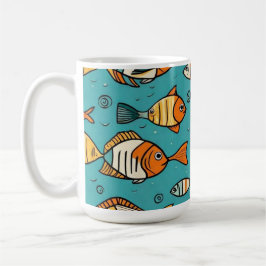 Taza De Café Ideas de regalo de patrones de peces