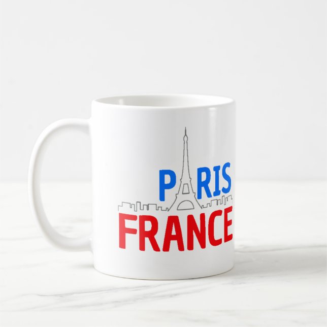 Taza De Café Idée cadeau Paris France, Baguette, Eiffel, Psg (Izquierda)