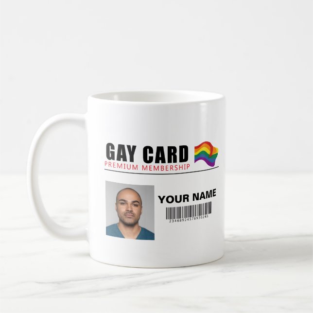 Taza De Café Identidad de afiliación Premium de tarjeta gay per (Izquierda)