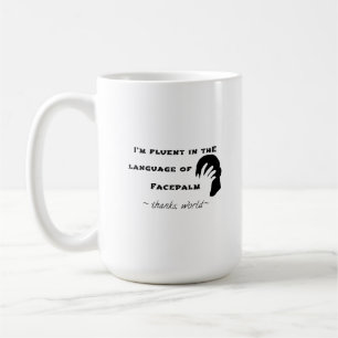 Taza De Café Idioma del Facepalm