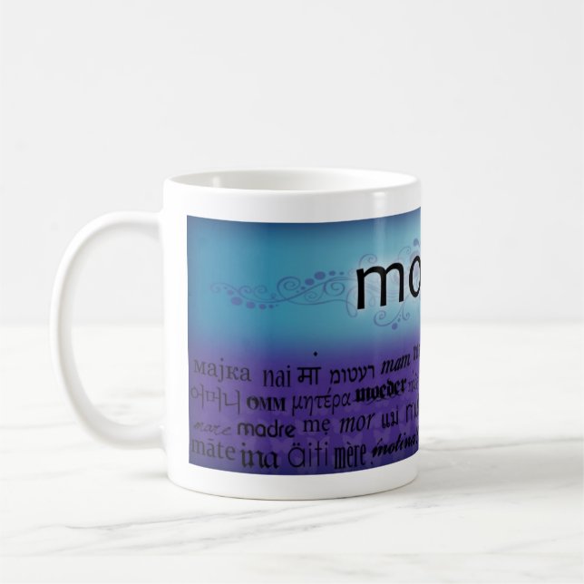 Taza De Café Idiomas de la "madre" - (Izquierda)