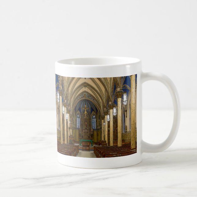 Taza De Café Iglesia Católica de San Pedro Café Painterly Mug (Derecha)
