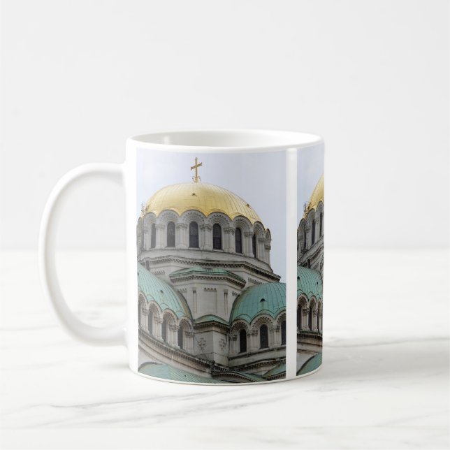 Taza De Café Iglesia de Alexander Nevski, Sofía, Bulgaria Mug (Izquierda)