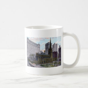 Taza De Café Iglesia de la trinidad, vintage 1912 de New York
