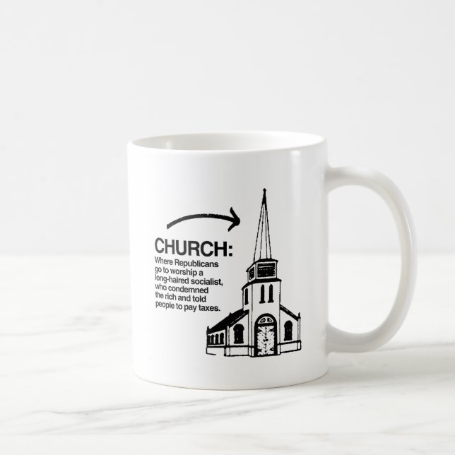 TAZA DE CAFÉ IGLESIA - DONDE LOS REPUBLICANOS VAN A ADORAR (Derecha)