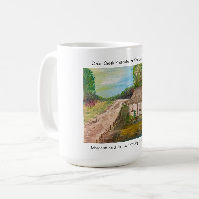 Taza De Café Iglesia Presbiteriana Cedar Creek 1987 MEJP (Anverso izquierdo)