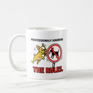 Taza De Café Ignorando profesionalmente las reglas divertido bu