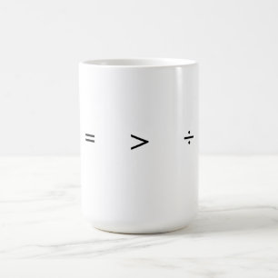 Taza De Café Igualdad mayor que división