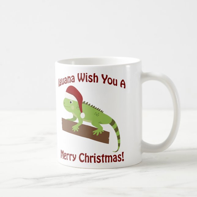 Taza De Café Iguana Te Desea Una Feliz Navidad (Derecha)