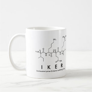 Taza De Café Iker peptide name mug