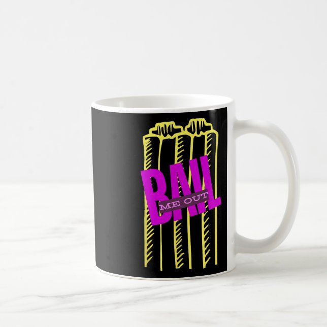 Taza De Café Il Me Out Funny Wickets Cricket T20  (Derecha)
