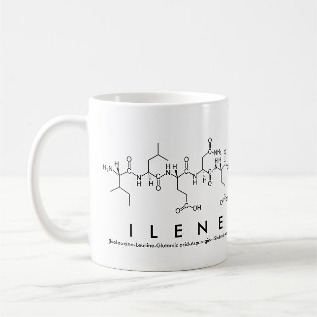 Taza De Café Ilene peptide name mug (Izquierda)
