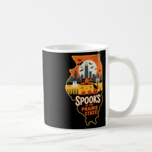 Taza De Café Illinois Halloween Shirt Spooky Pride Prairie Stat