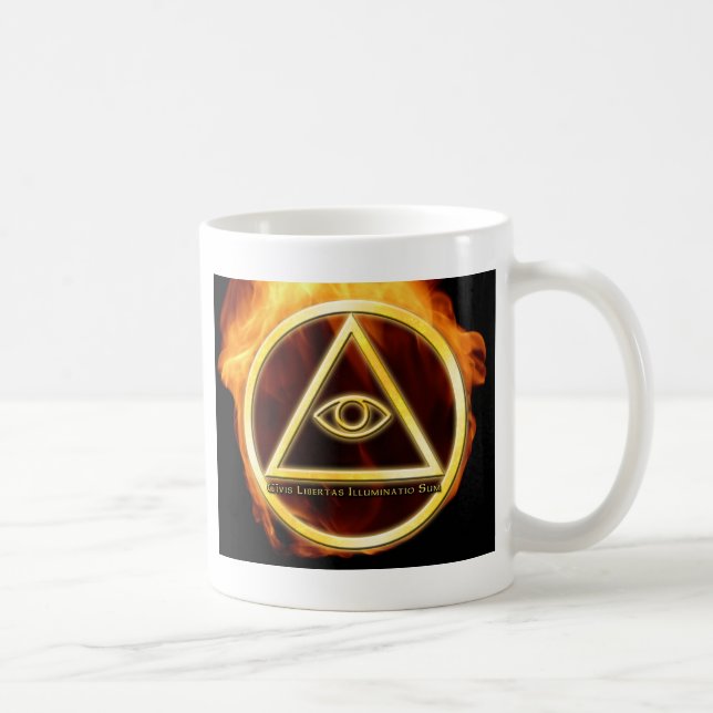 Taza De Café Illuminati en el fuego (Derecha)