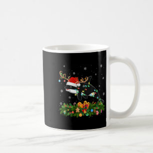 Taza De Café Iluminación de Navidad Reno Ciervo Orcas Sombrero