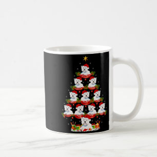 Taza De Café Iluminación del árbol de Navidad del perro Westie 