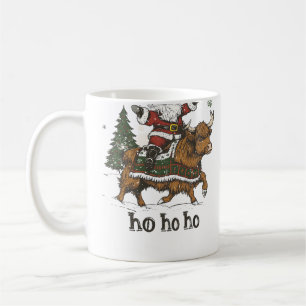 Taza De Café Iluminación del árbol de Navidad femenino Santa mo
