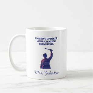 Taza De Café Iluminando Mentes Con Conocimientos Científicos Di