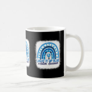 Taza De Café Iluminar el arcoiris azul Concienciación sobre aut