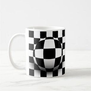 Taza De Café Ilusión ajedrezada