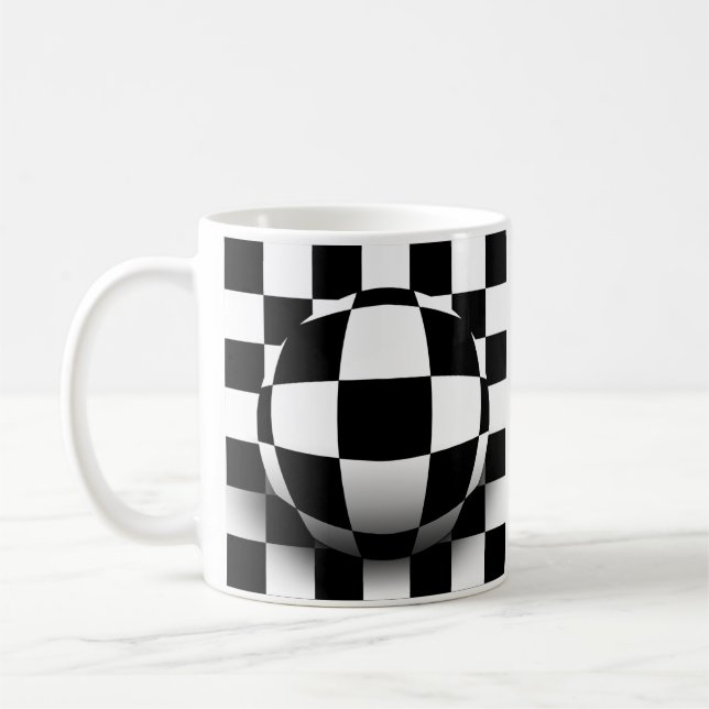Taza De Café Ilusión ajedrezada (Izquierda)