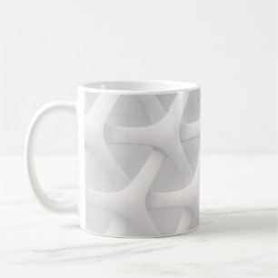 Taza De Café Ilusión óptica blanca y gris
