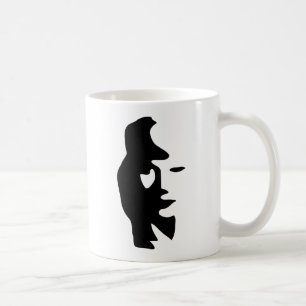 Taza De Café Ilusión óptica del saxofón o de la mujer