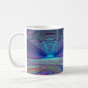 Taza De Café Ilusión óptica psicodélica trippy,