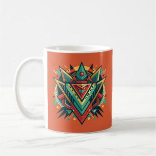 Taza De Café Ilustración abstracta con formas geométricas triba
