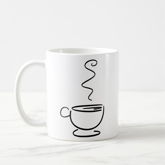 Taza De Café Ilustración abstracta de bebida de café (Izquierda)