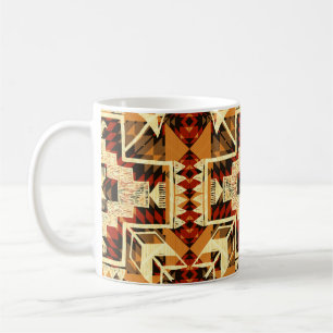 Taza De Café Ilustracion abstracto de mano nativo americano