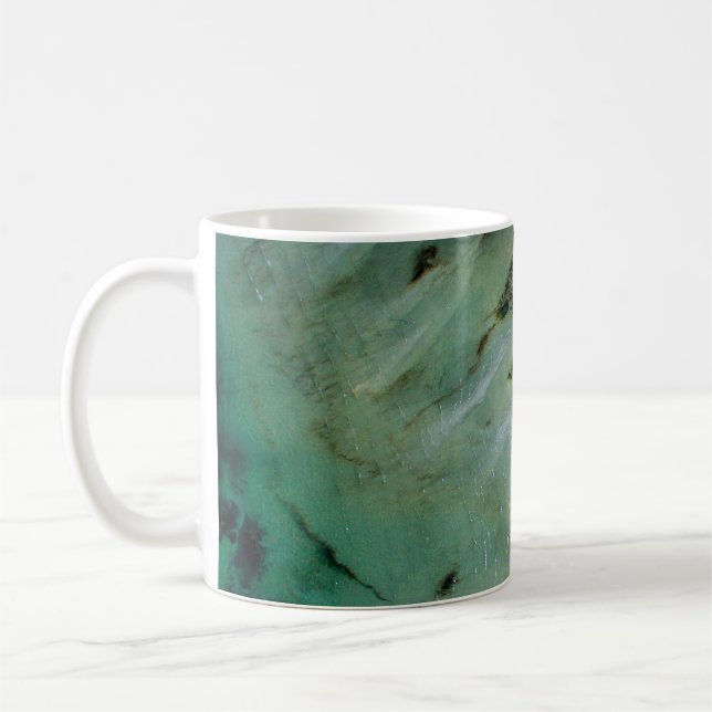Taza De Café Ilustracion abstracto de plata y oro (Izquierda)