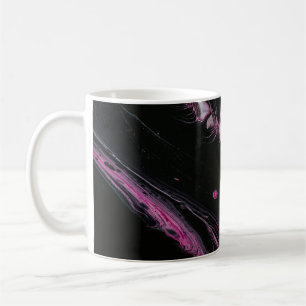 Taza De Café Ilustracion abstracto púrpura y negro