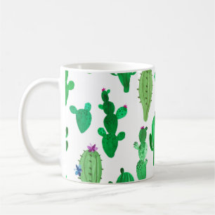 Taza De Café Ilustracion acuarela de cactus del desierto de tin