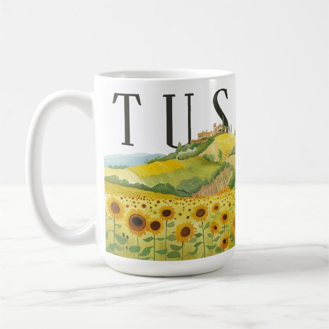Taza De Café Ilustracion acuático cutáneo de la Italia toscana (Izquierda)