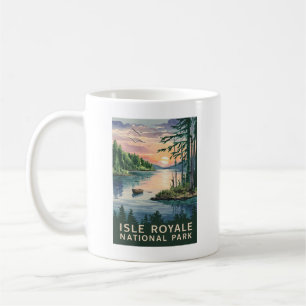 Taza De Café Ilustracion acuático de Isle Royale